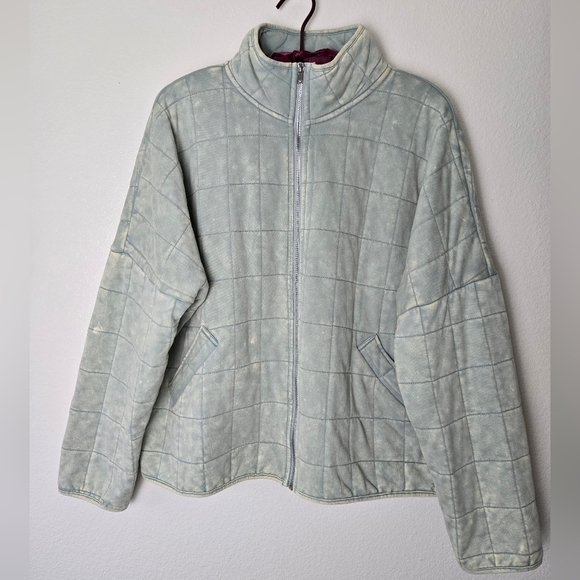 Davi & Dani Washed Soft Comfy Quilting Zip-up Barn Jacket Winter Casual Large - Picture 2 of 16